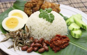 Món ăn Nasi Lemak đơn giản