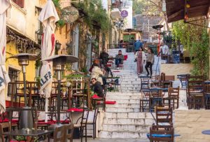Khu phố cổ Plaka ở Hy Lạp
